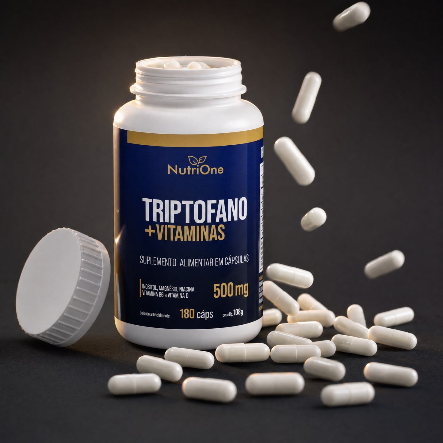 Triptofano + Vitaminas 500mg 180 Cápsulas