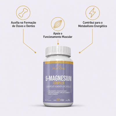 5 Magnesios Penta Magnesio 120 Capsulas - Nutrione