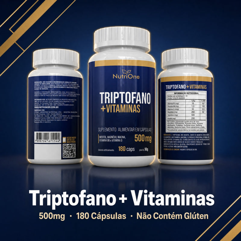 Triptofano + Vitaminas 500mg 180 Cápsulas