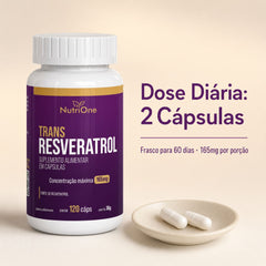 Trans-Resveratrol Concentrado 500mg 120 Cápsulas - Nutrione