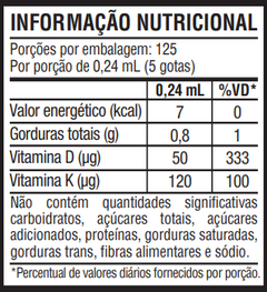 Vit. D3 2.000UI + K2 MK7 em Gotas 120 Doses