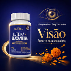 Luteina 20mg + Zeaxantina 3mg com Vitamina A - Suplemento Alimentar 60 Capsulas Concentracao Maxima - Nutrione