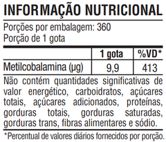 Vitamina B12 Metilcobalamina Líquida em Gotas