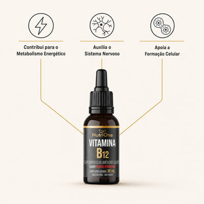 Vitamina B12 Metilcobalamina Líquida em Gotas