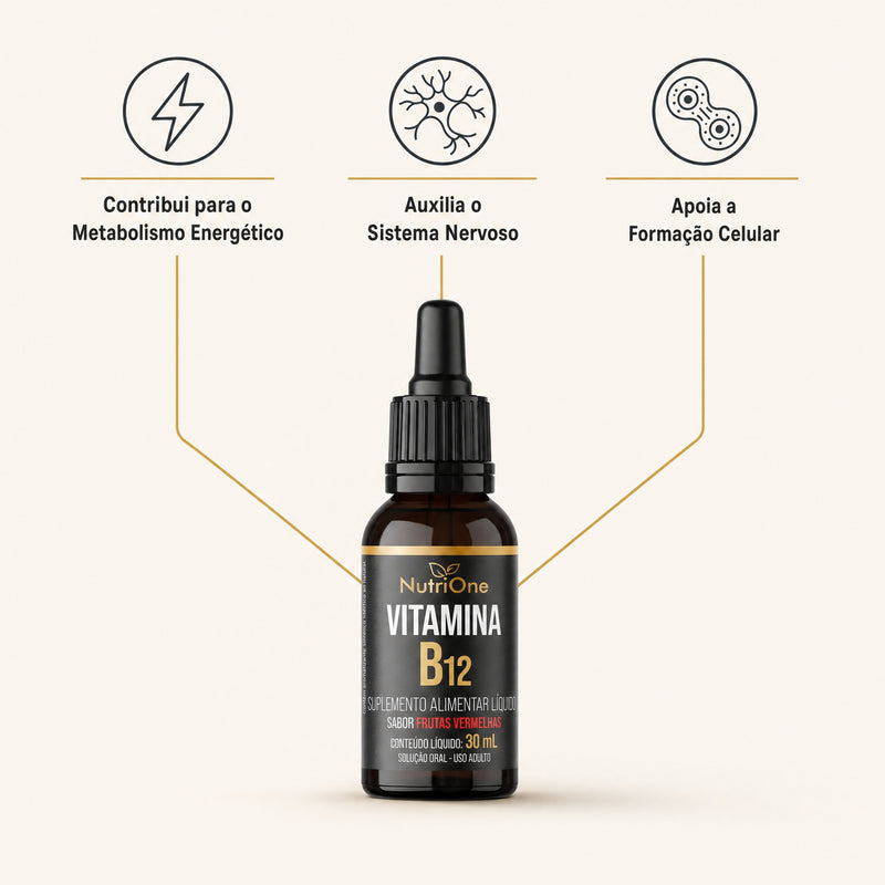 Vitamina B12 Metilcobalamina Líquida em Gotas