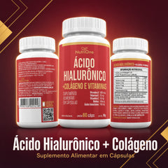 Acido Hialuronico + Biotina, Colageno e Vitaminas  60 Caps - Nutrione