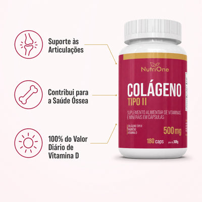 Colágeno Tipo II + Vit. D e Magnésio 60 Caps