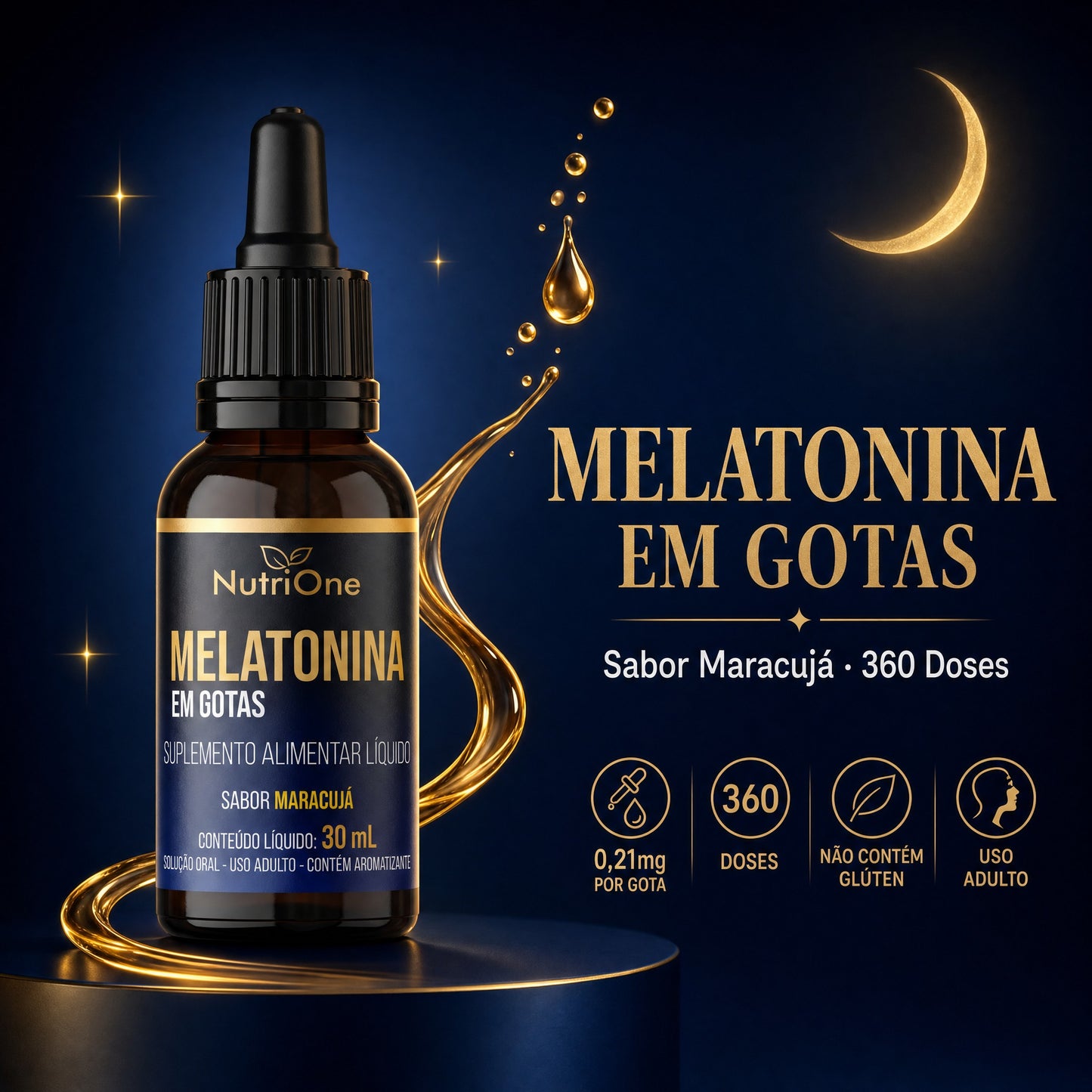 Melatonina em Gotas 30ml Sabor Maracujá