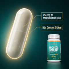 Magnesio Dimalato Puro Alta Concentracao 60 Caps - Nutrione