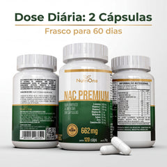 NAC Formula Premium 8 Ativos Concentrados 120 Capsulas - Nutrione