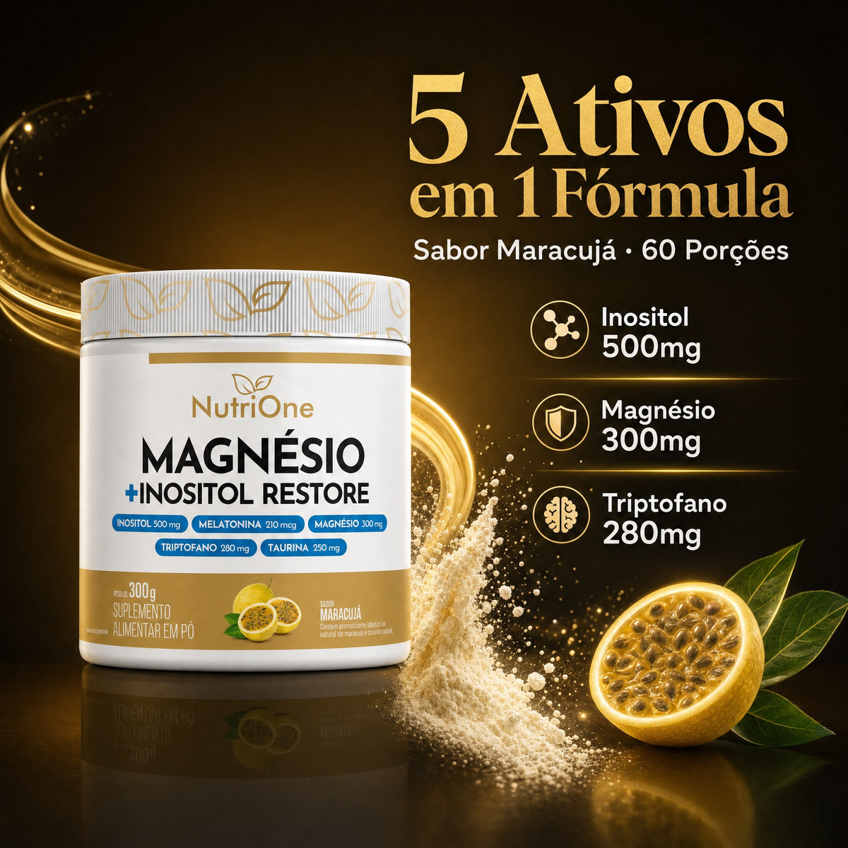 Magnésio + Inositol Restore Maracujá