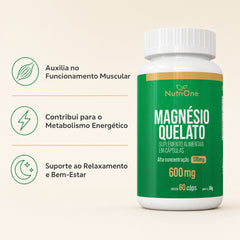 Magnesio Quelato Alta Concentracao 60 Capsulas - Nutrione