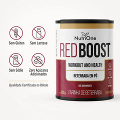 Red Boost Beterraba em Pó com Maltodextrina 300g - Farinha de Beterraba Sabor Natural, Sem Glúten, Sem Sódio - Nutrione