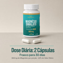 Magnesio Dimalato Puro Alta Concentracao 60 Caps - Nutrione