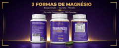 Trimagnesio (Malato, Taurato e Quelato) + Zinco, Vitamina C e D, 120 Capsulas - Nutrione
