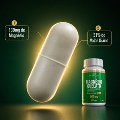 Magnésio Quelato (Bisglicinato) 180 Caps 500mg - Nutrione