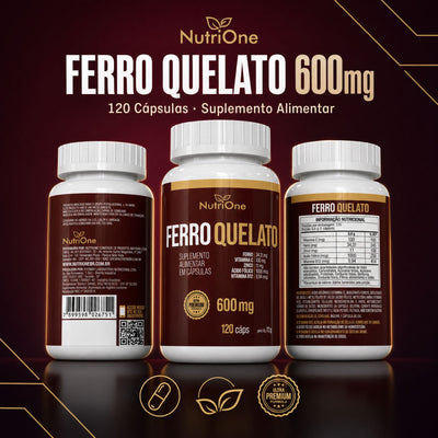 Formula Premium Ferro Quelato + 4 Ativos Concentrados 120 Capsulas - Nutrione