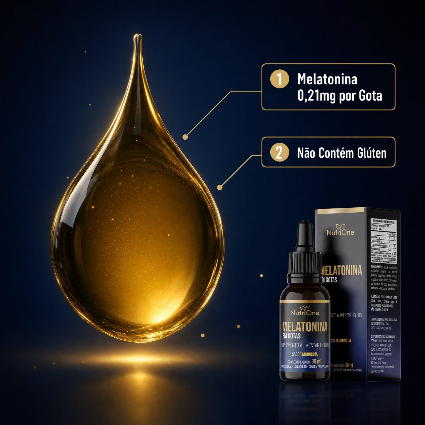 Melatonina em Gotas 30ml Sabor Maracujá