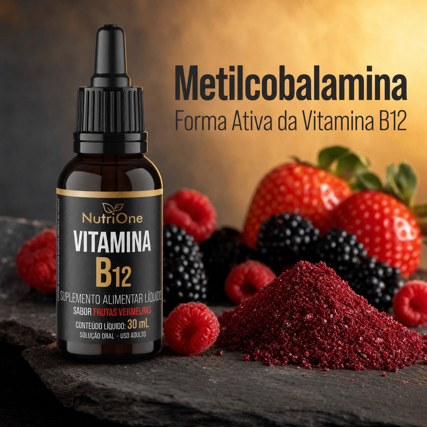 Vitamina B12 Metilcobalamina Líquida em Gotas