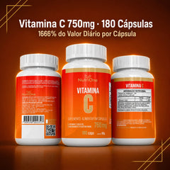 Vitamina C 750mg 180 Cápsulas - Nutrione